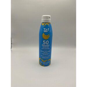 Walgreens Banana Scented SPF 50 Sunscreen Spray 5.5 Oz Broad Spectrum